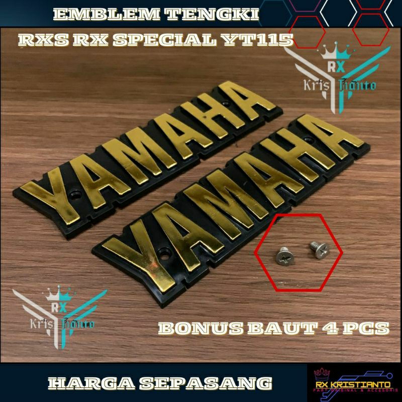Emblem logo tengki tangki bensin rxs rx special rxr yt115