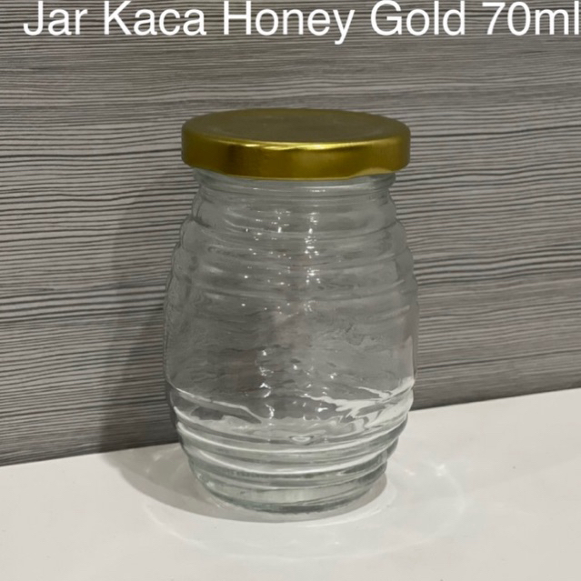 Jar toples kaca honey madu 70ml 70 ml gold kaca topled packaging