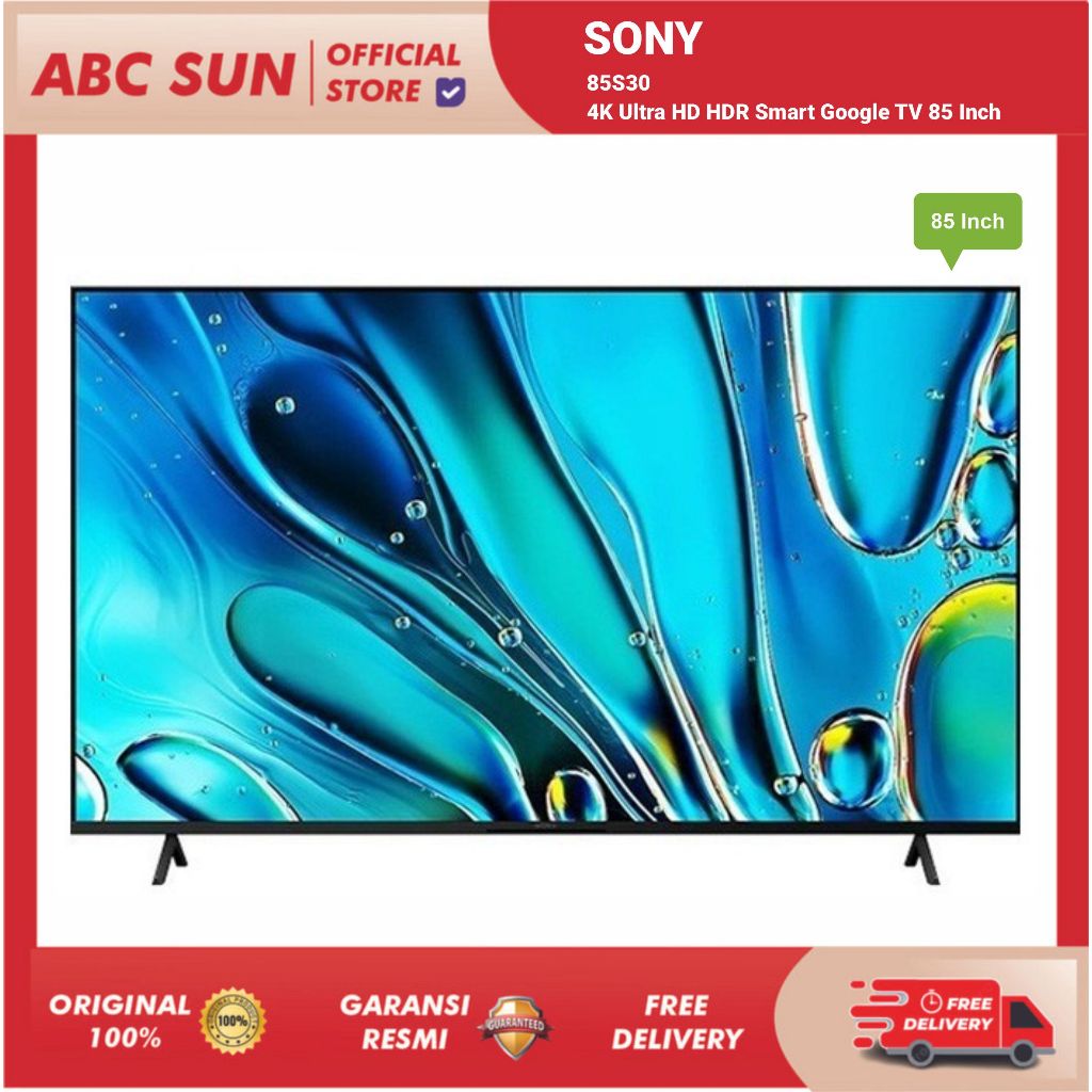 Sony 85s30 Led Tv 85 Inch Bravia 3 LED 4K HDR Google TV