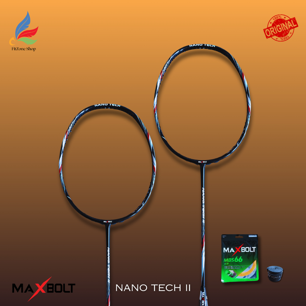 Raket Badminton Maxbolt Nano Tech II 35 Lbs Original