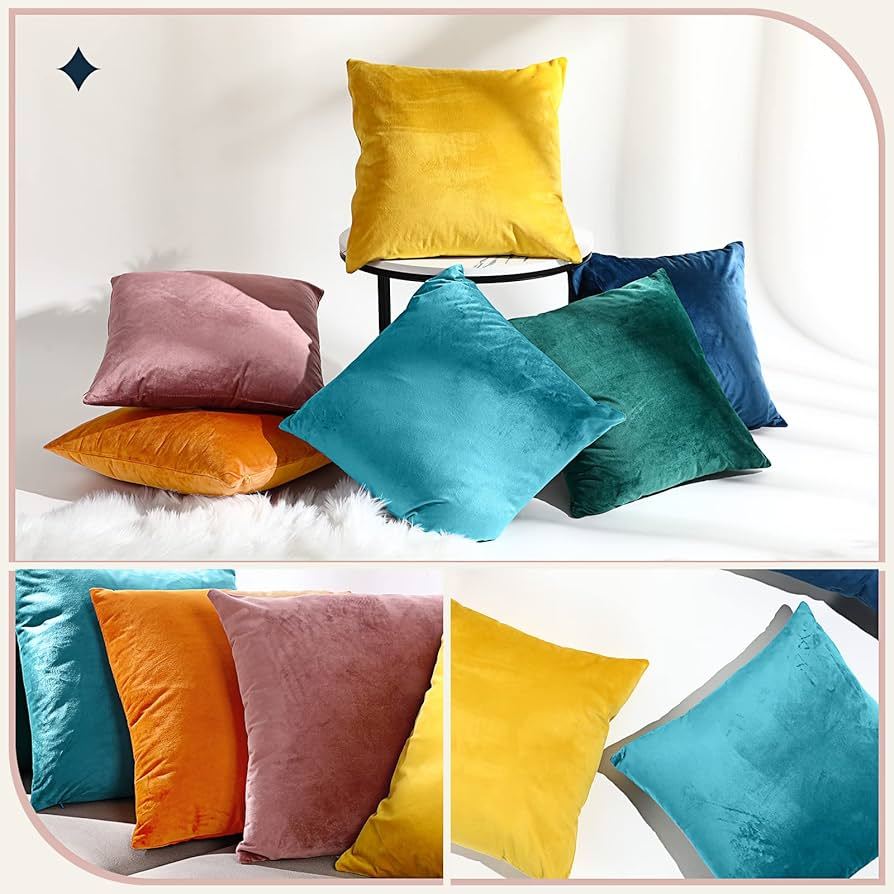 Promo Sarung Bantal Sofa / Kursi Tamu Mewah Kekinian / Cushion Cover Waterproof Velvet Fabric Polos