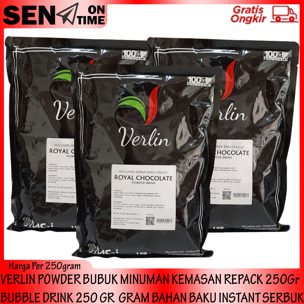 

Serbuk Bubble Drink 250 Gr Powder Bubuk Verlin Kemasan Repack 250gram 250g Premium Minum Perasa Kekinian Aneka Rasa Bahan Baku Minuman Café Restoran Hotel Umkm