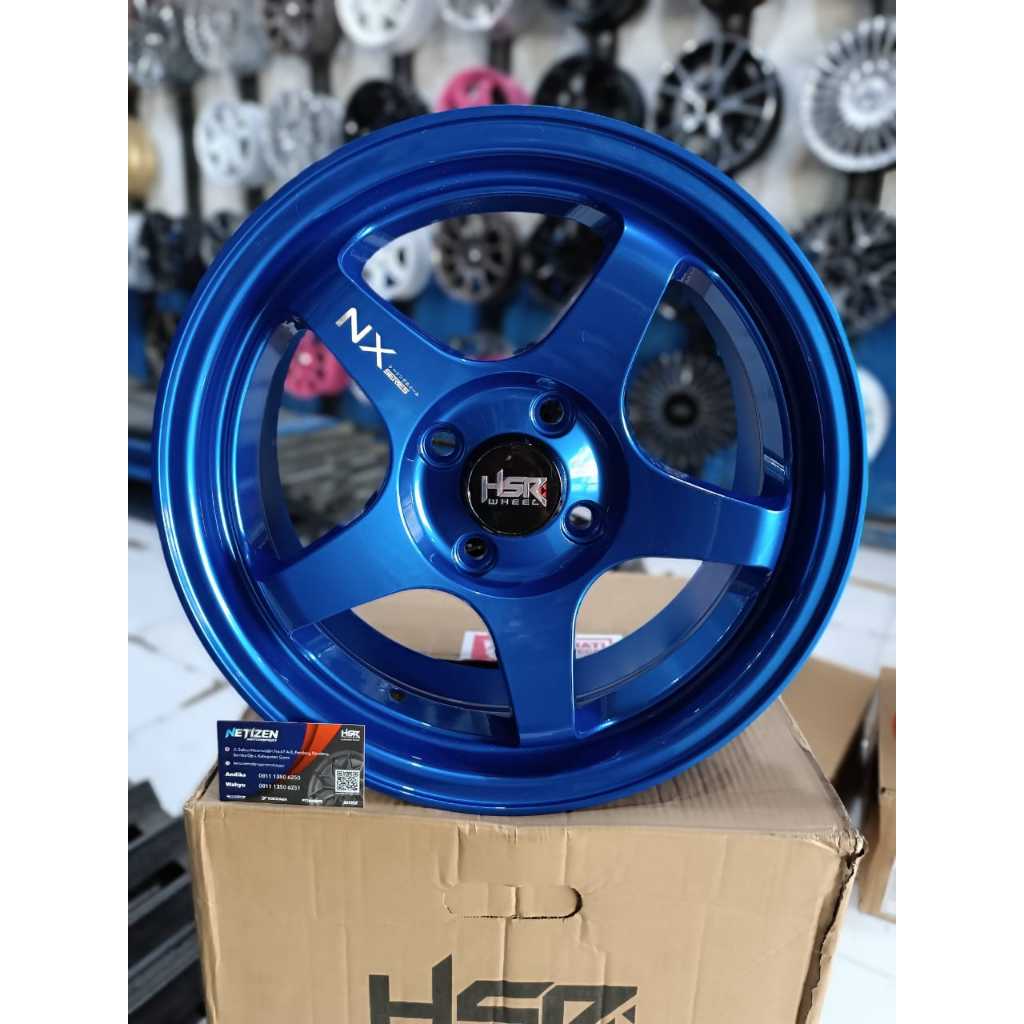 FREE ONGKIR VELG IMPORT WARNA BIRU RING 15 Lubang 4X100 Buat mobil BRIO VIOS RAIZE MIRAGE DATSUN AGY