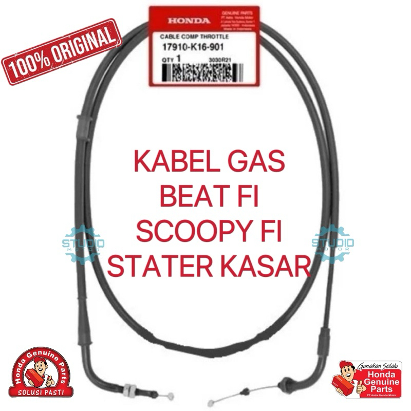 KABEL TALI GAS BEAT FI SCOOPY FI STATER KASAR 17910-K16-901 ORI ASLI AHM 17910K16901