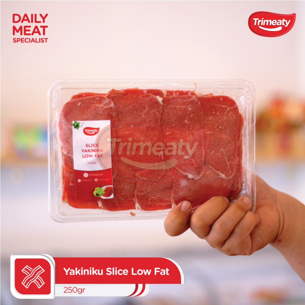 

Slice Yakiniku Low Fat / Daging Sapi Iris Rendah Lemak /Lean Beef / Less Fat / Daging Shabu-shabu / Daging Sukiyaki - 250gr & 500gr