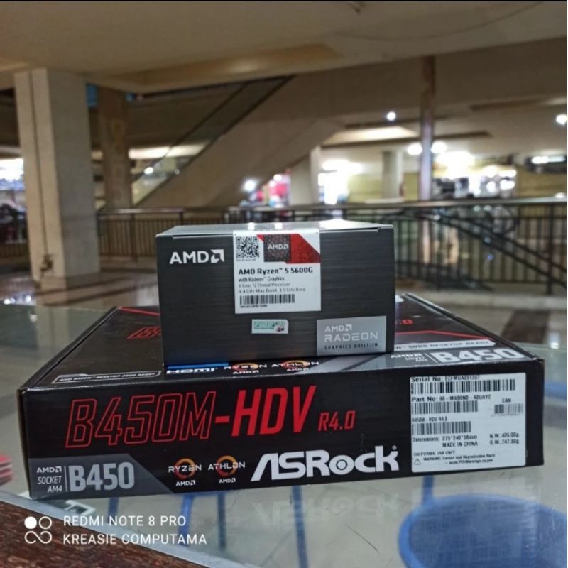 PAKET AMD RYZEN 5 5600G MB B450M ASROCK