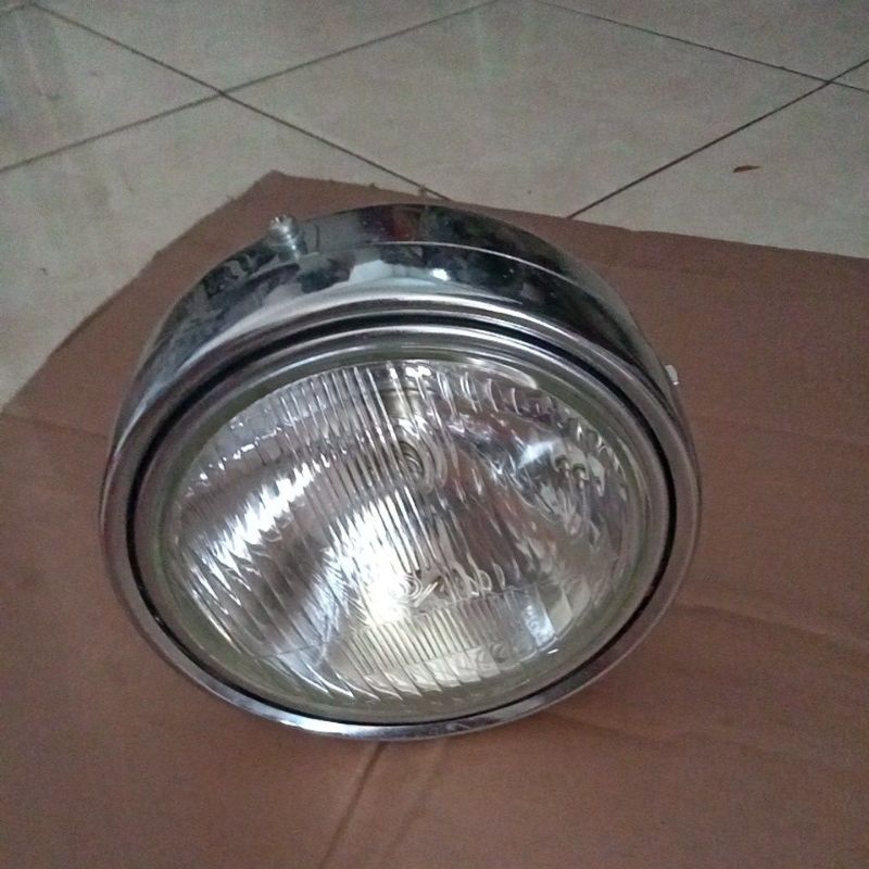lampu depan reflektor head lek asy Honda yb100, cb 100 original stenly
