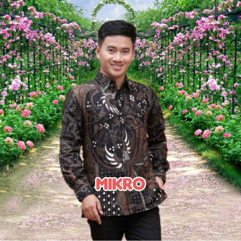 Kemeja Haikal kemeja motif kemeja lengan panjang kemeja pria keren masa kini