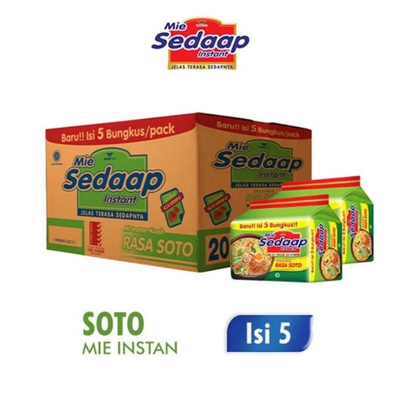 

Mie instan Sedap Soto Bundling ( Isi 5 ) Mie sedap kuah
