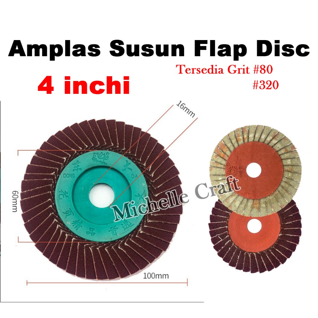 Amplas Susun Flap Disc Grit 320/ Grit 80