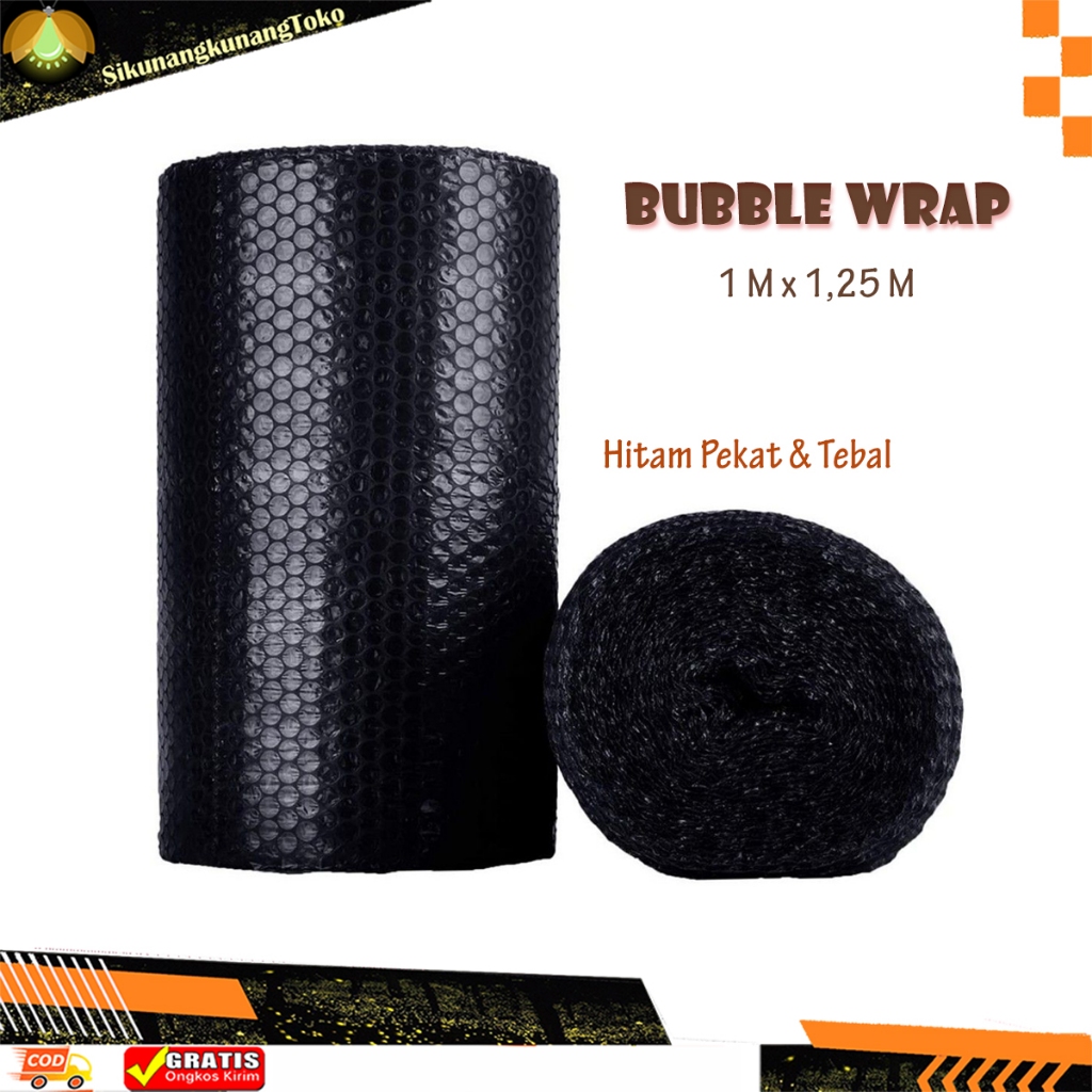 

(SKN) Bubble Wrap Hitam Meteran 1 x 1,25 M Tebal Gelap ( 100 cm x 125 cm) Pembungkus
