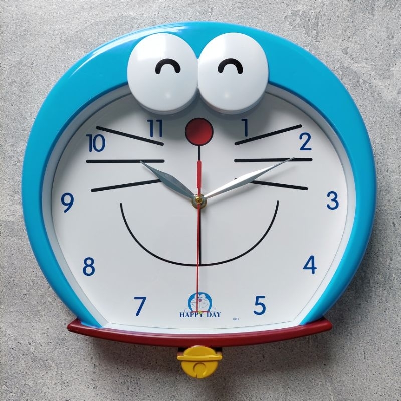 Jam Doraemon kepala Doraemon jam dinding karakter doraemon mesin sweep
