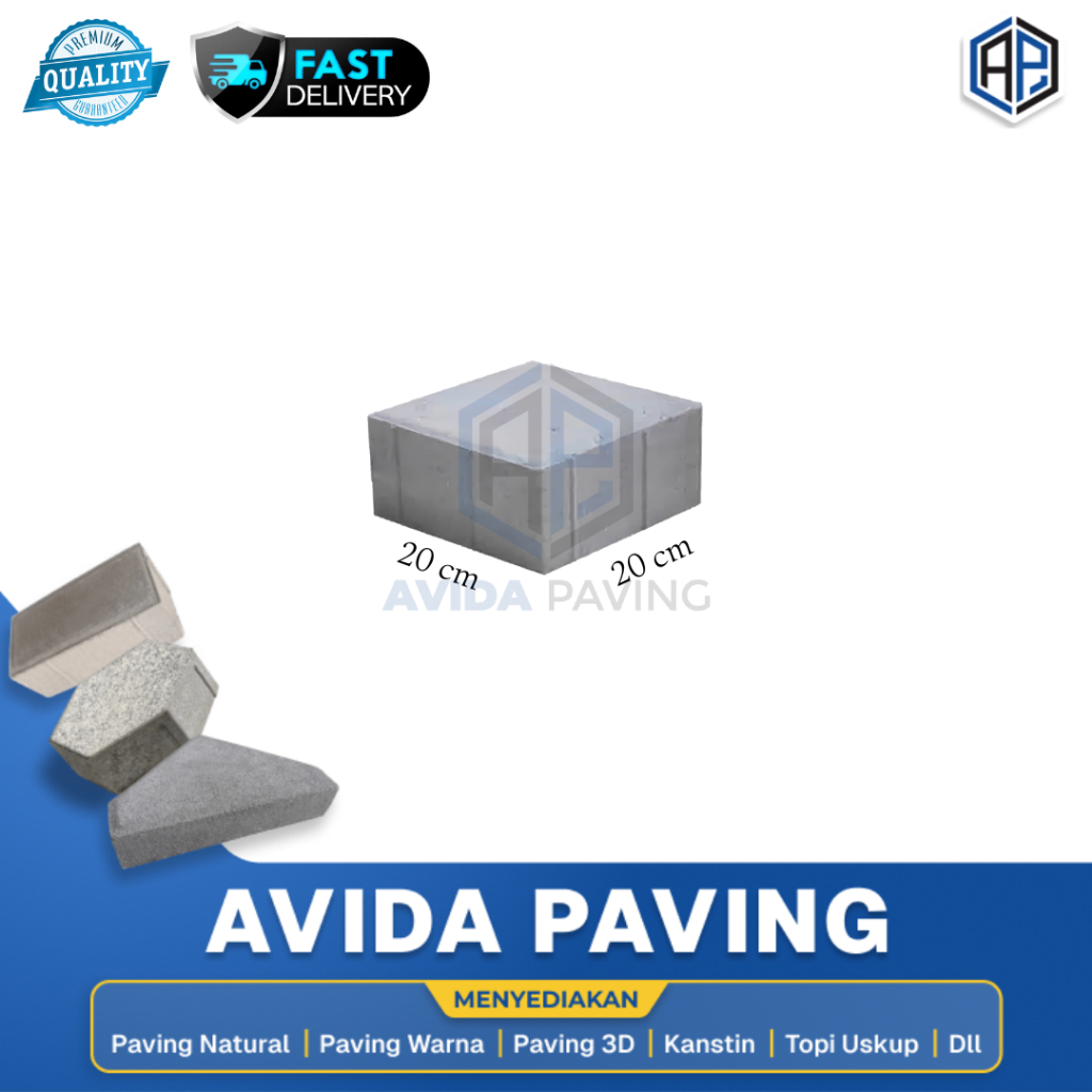Paving Block Kubus Besar 20x20cm Kuat Serap Air Bergaransi Kualitas K300