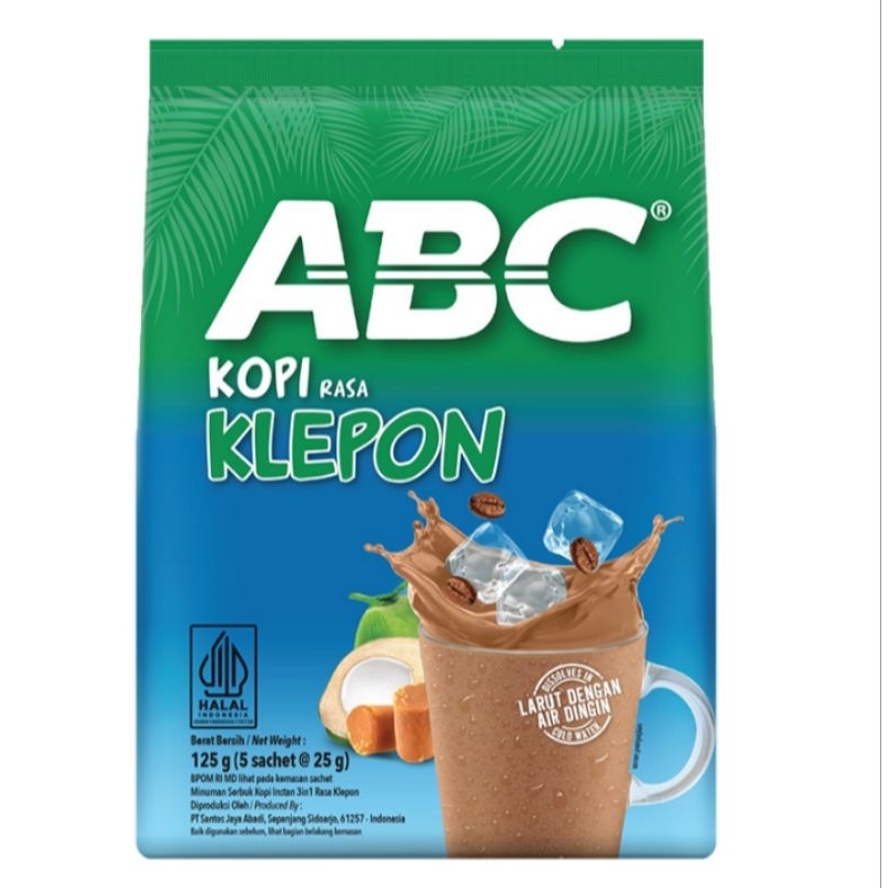 

ABC Kopi instan bubuk Rasa Klepon Bag 5 sachet x 25 gram