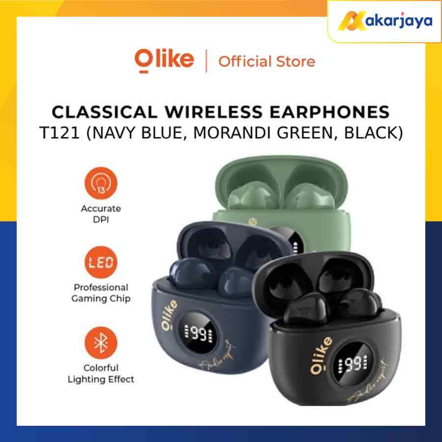 Olike T121 Classical Wireless Earphone Semi In Ear Bluetooth 5.3 Gaming TWS