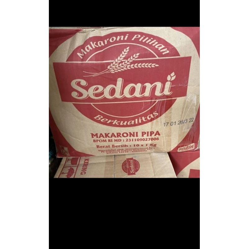 

makaroni sedani pipa & spiral dus an 10kg isi kemasan 1kg