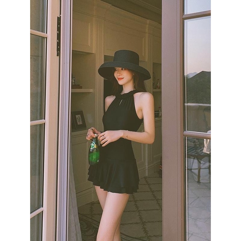 PP Baju Renang Swimsuit Open Back Dress Swim Wear Satu Set Pad Bra Terusan Bikini One Piece 1-18