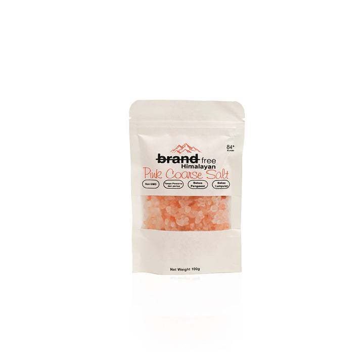 

Garam Himalaya Kasar Brandfree Pink Coarse Himalayan Salt 100gr - HALAL Non GMO Tanpa Pewarna Perisa Pengawet