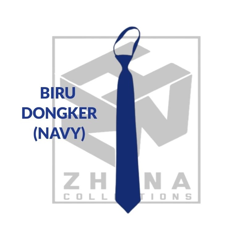 DASI BIRU DONGKER POLOS / DASI NAVY POLOS