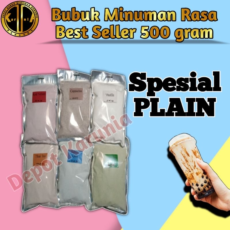 

Bubuk Minuman Rasa 500 gram Spesial Serbuk Minuman Boba Kekinian Rasa Thai tea Green Tea