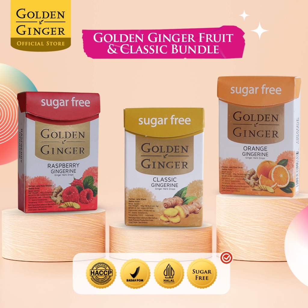 

Golden Ginger Fruit & Classic Bundle (Orange, Raspberry, & Classic Flip Top)