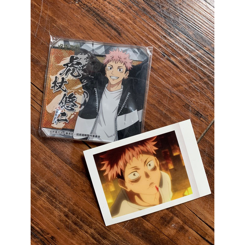 jujutsu kaisen itadori yuuji acrylic coaster free official polaroid