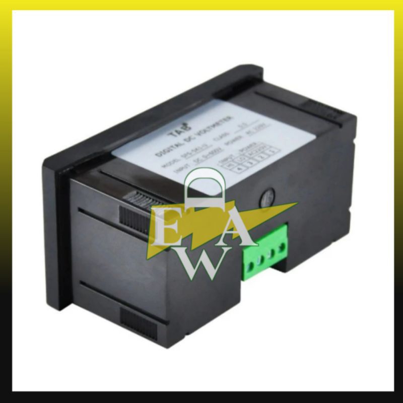 Volt meter digital DC 0-600V 96x48mm TAB