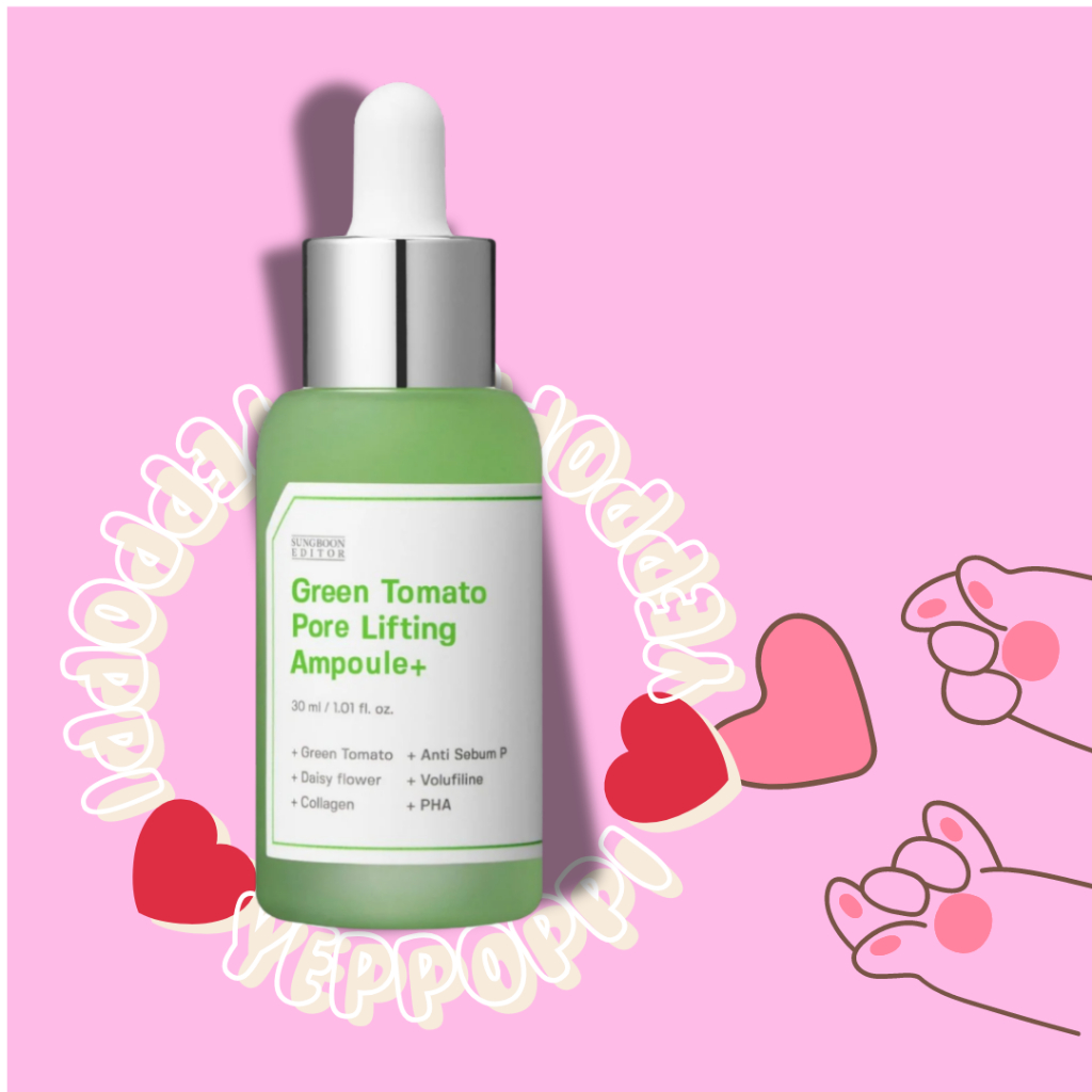 [READY STOCK] SUNGBOON EDITOR GREEN TOMATO PORE LIFTING AMPOULE+ - YEPPOPPI