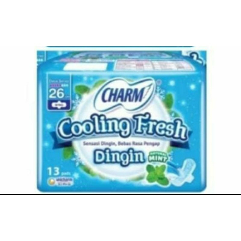 Pembalut Wanita Charm Cooling Fresh wing 26cm 13pads