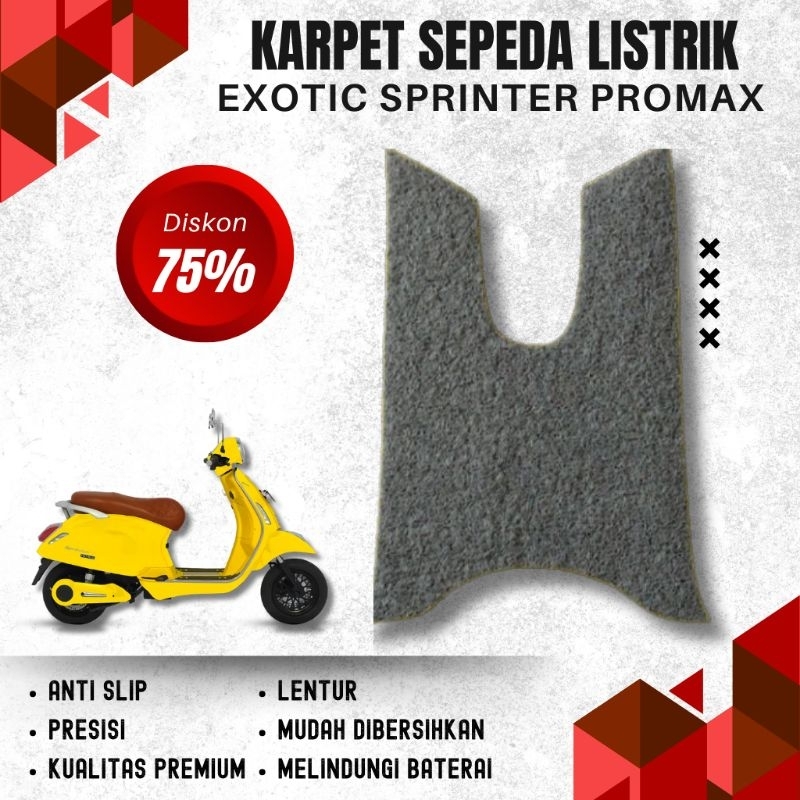 Karpet Sepeda Listrik Exotic Sprinter Promax Mie Bihun Premium