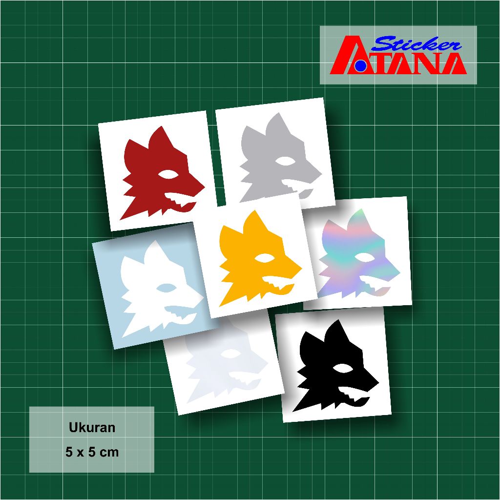 Stiker Cutting AS Roma Serigala Wolf Emblem Logo Bola I Giallorossi Romanisti Totti Football Club It