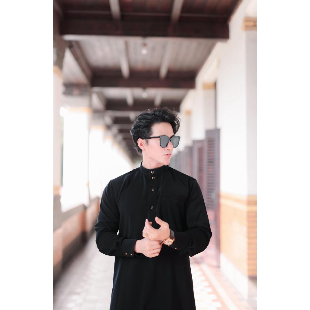 official jubah slimfit pria gamis pria slimfit jubah zayen hitam jubah pria muslim jubba model