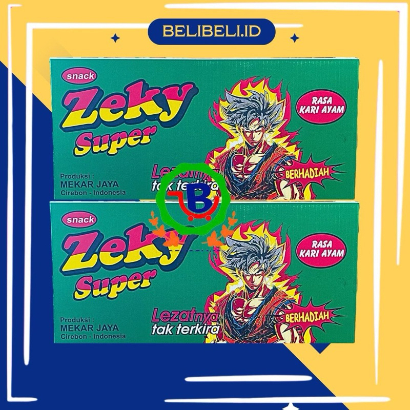 

Snack Chiki ciki jadul zaman dulu Berhadiah Zeky Jumbo Zeky Super 1 Dus isi 40 Pc