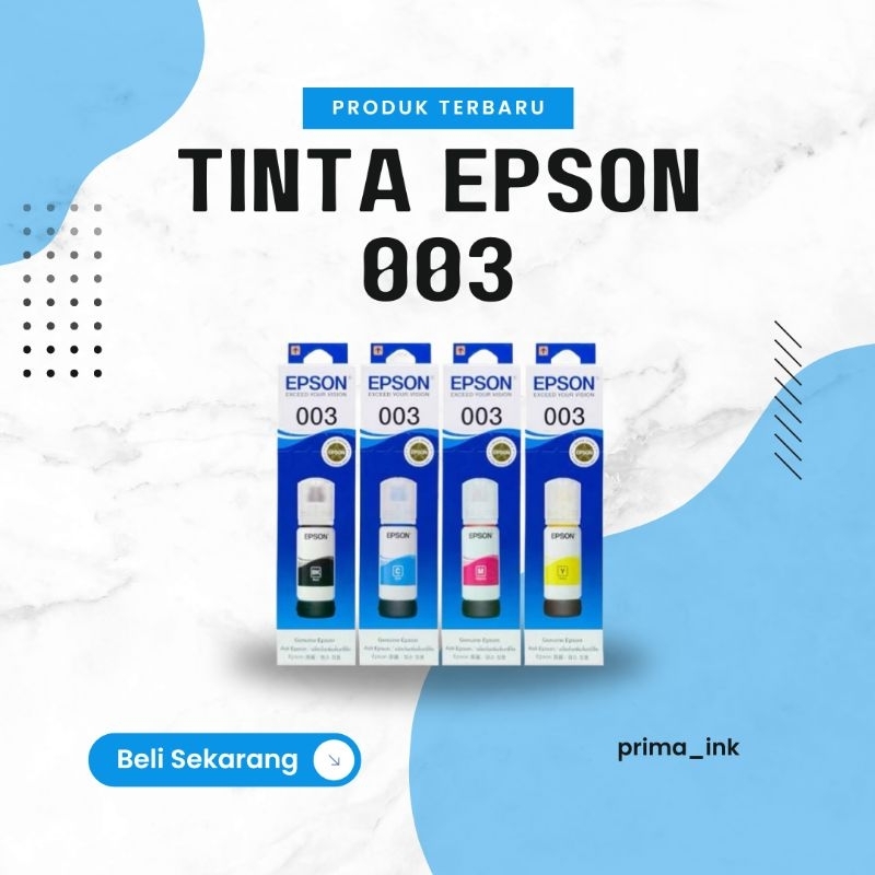 Tinta Epson 003 for printer L1110 L5190 L3150 L3110 L3100 L3101