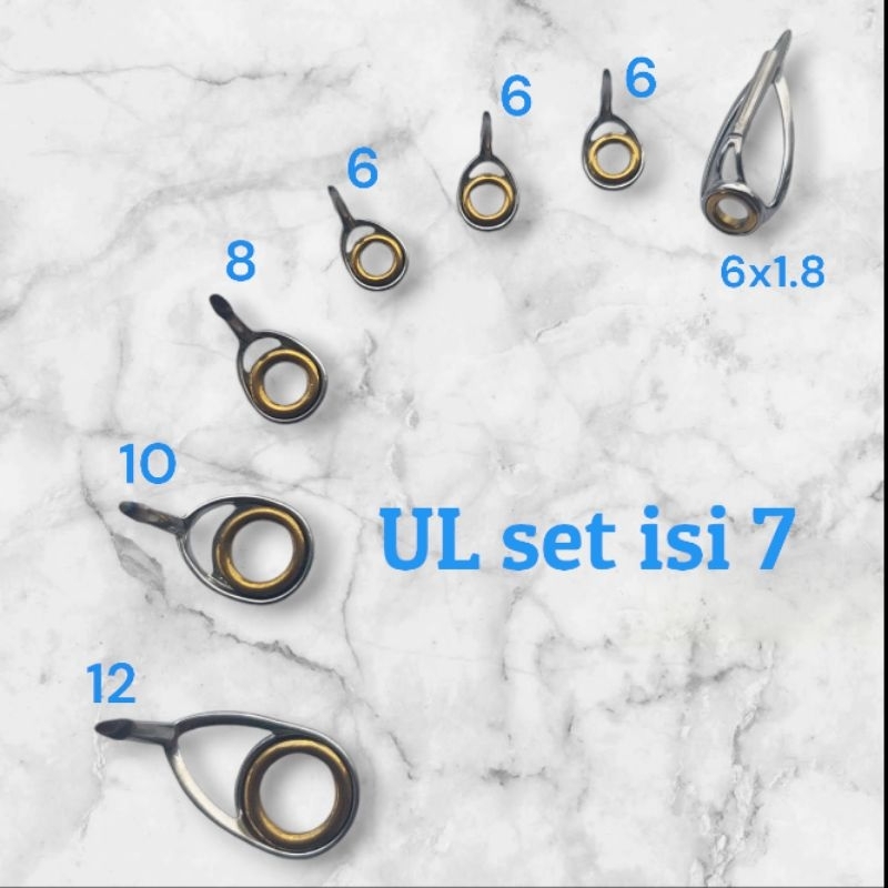Ring joran Gold UL 1 set isi 7/6 / ring K series ultralight