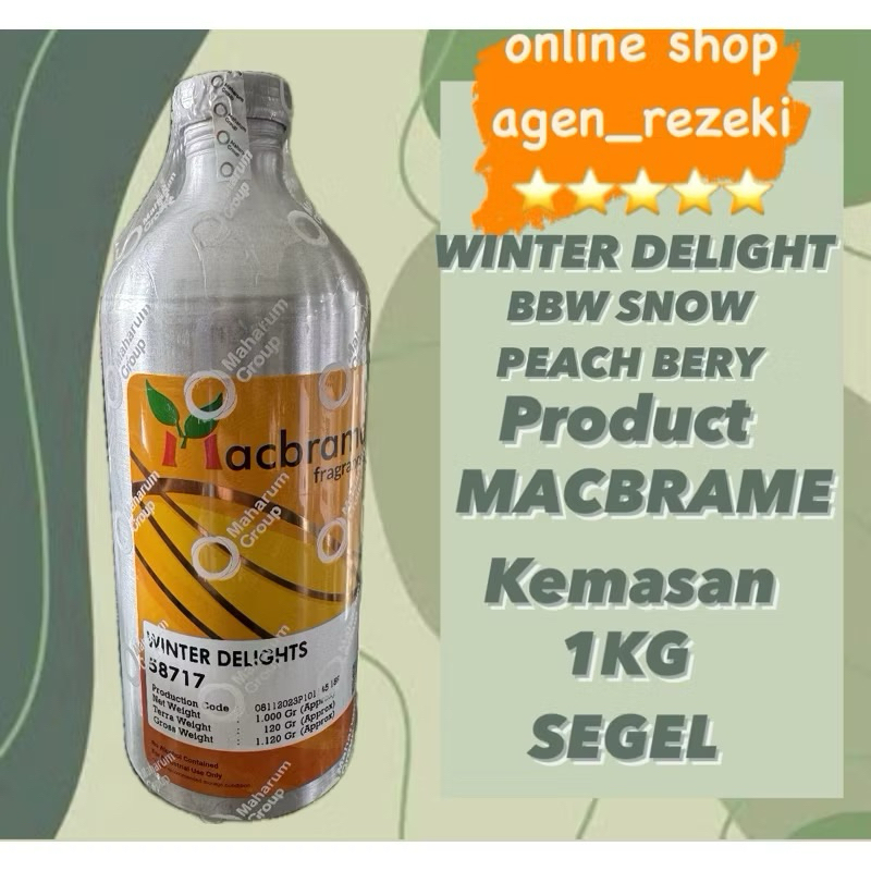 WINTER DELIGHT MACBRAME 1KG SEGEL BBW SNOWY PEACH BERRY