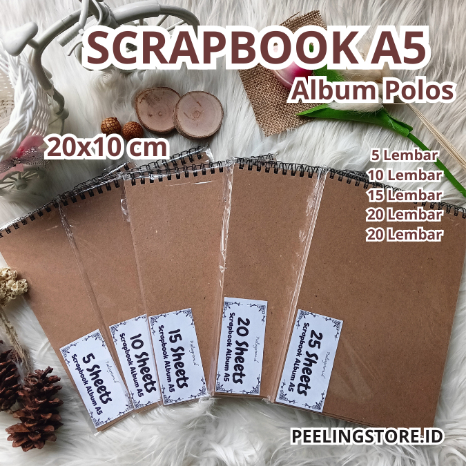 

SCRAPBOOK A5 POLOS | scrapbook album polos | buku coklat | buku hitam