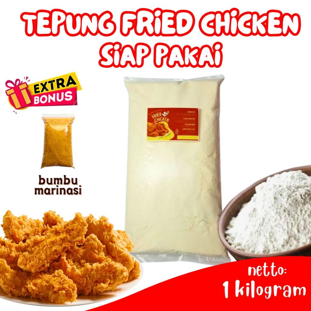

Tepung Fried Chicken Krispi Siap Pakai 1 Kg