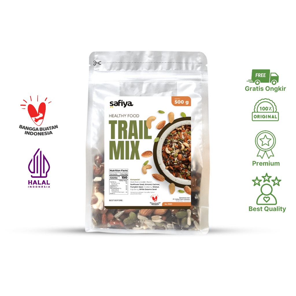 

Trail Mix Safiya 500 Gram Cemilan Sehat Original