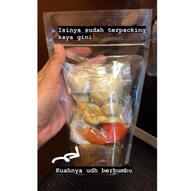

BASO ACI isi Daging CINCANG Lekoh kemasan Puch Bening