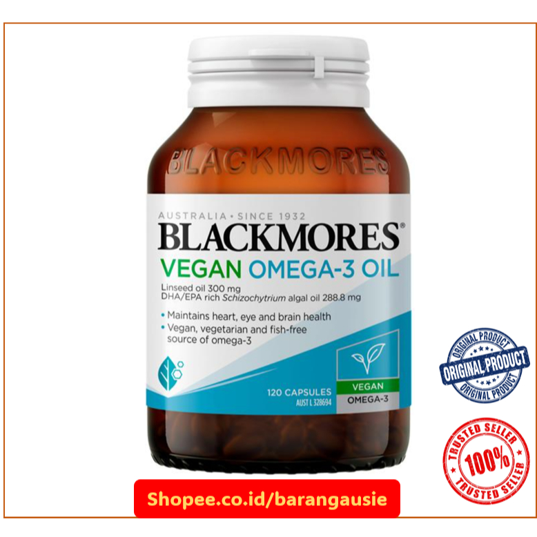 Blackmores Vegan Omega 3  Omega-3 Fish Oil 120 Capsules