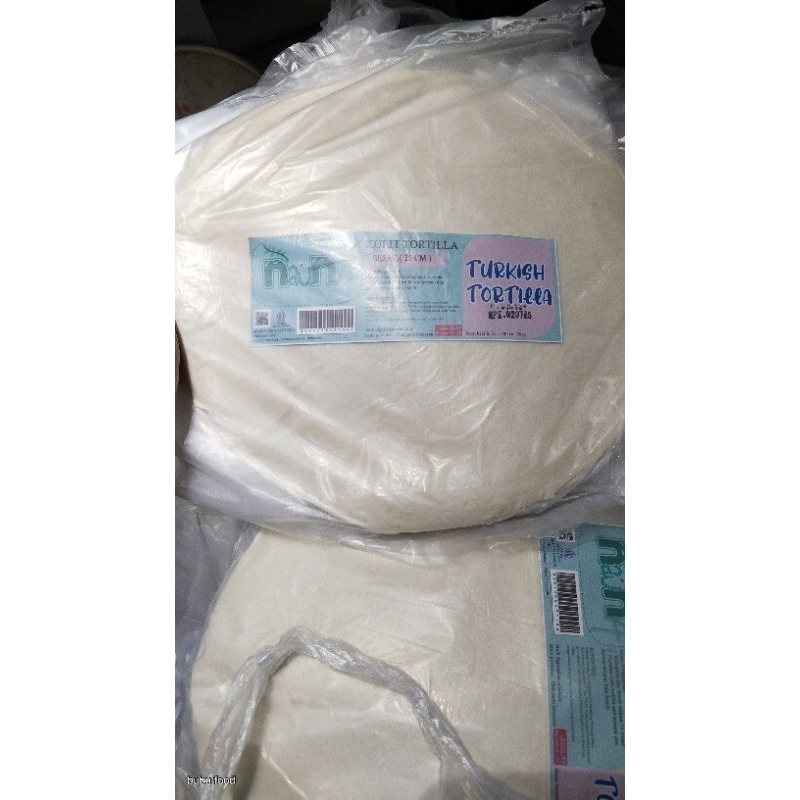 

KULIT TORTILLA/KULIT KEBAB 25CM ISI 20LEMBAR