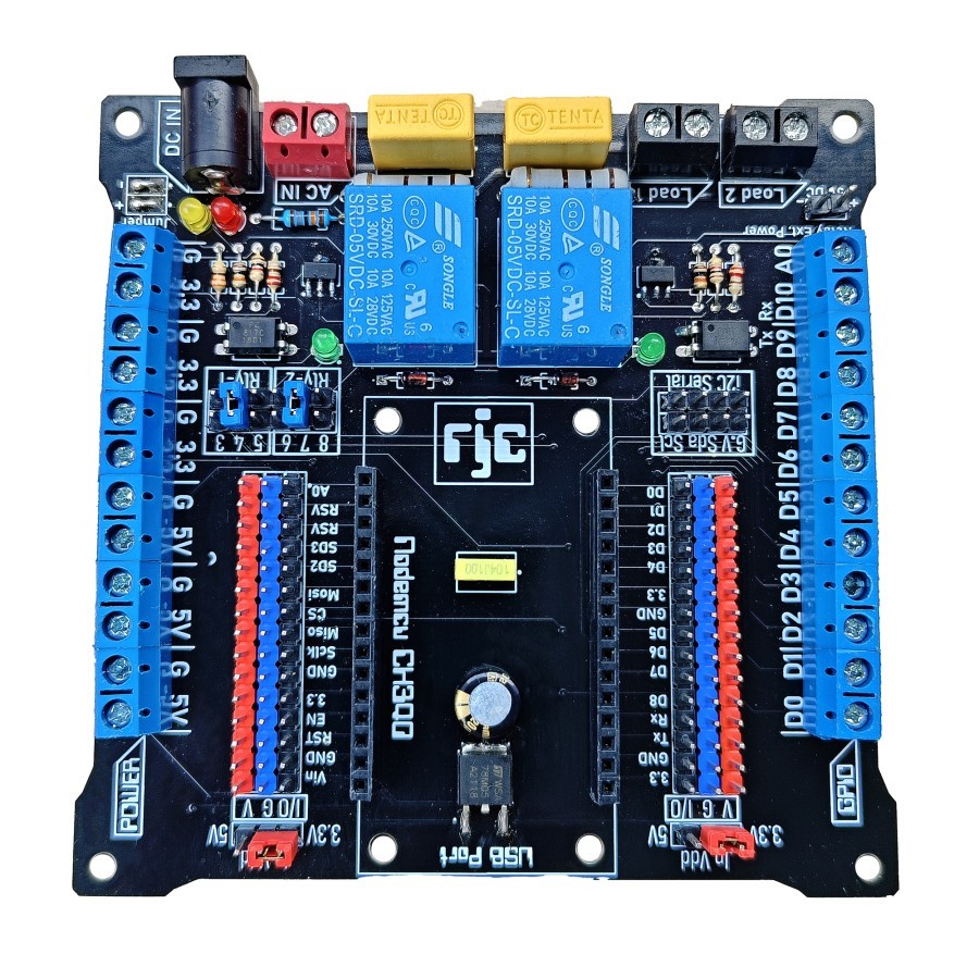 Nodemcu 2ch Relay Shield ESP8266 Terminal Extension Baseboard Dev Kit
