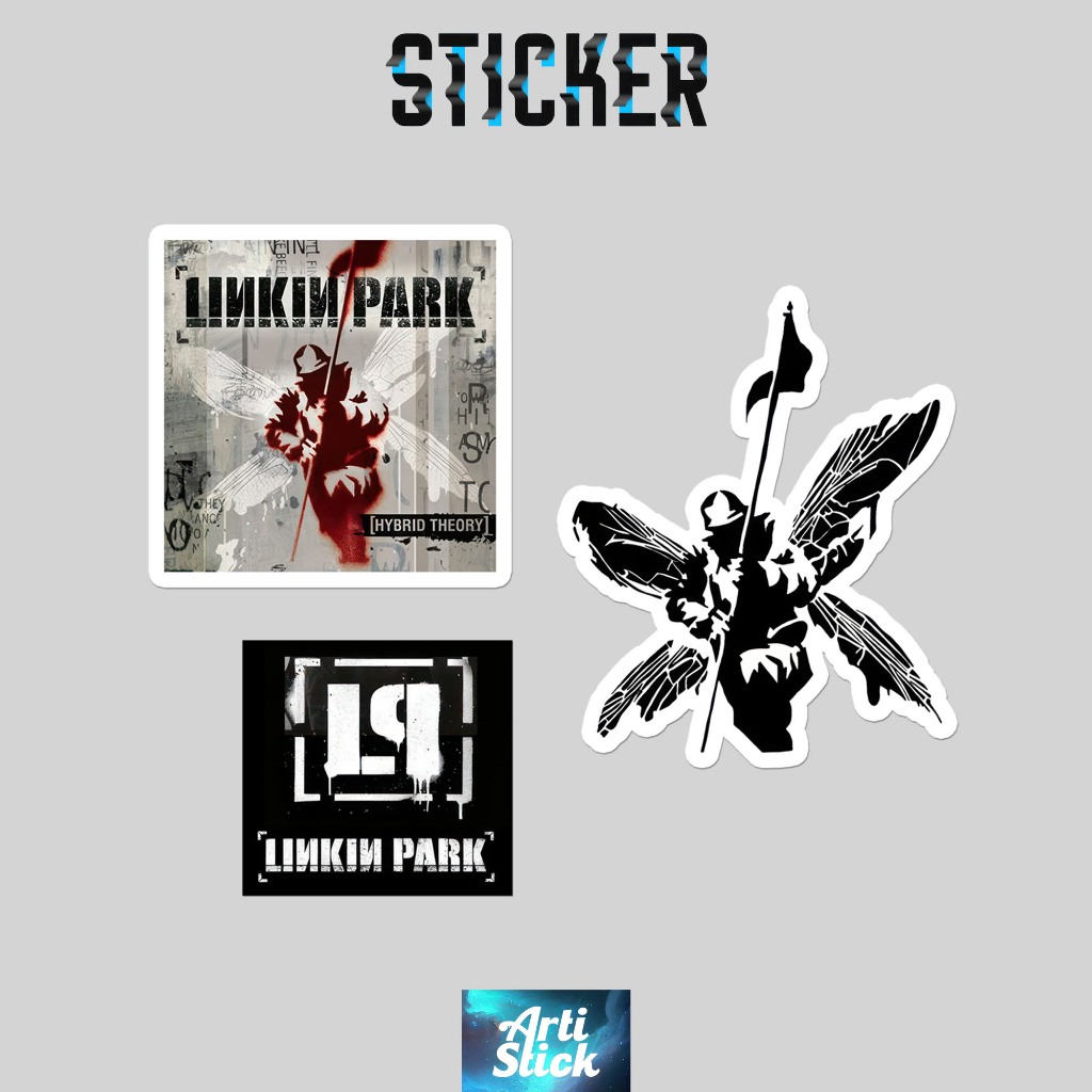 

(3 PCS) Sticker Band Series LINKIN PARK HYBRID THEORY | Vinyl Laminasi anti air | ArtiStick Merch