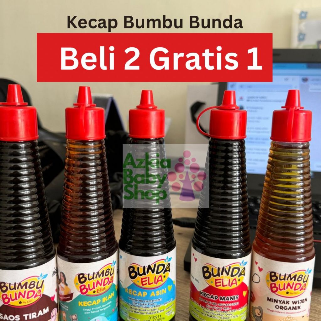 

BELI 2 GRATIS 1 BUMBU BUNDA BY ELIA | Minyak Wijen | Saos Tiram | Kecap MPASI Organik Non MSG Kecap Sehat Halal