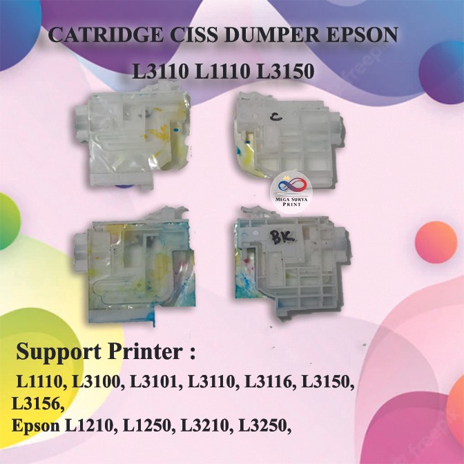 Catridge Ciss Dumper Epson L1110 l3110 L3210 L3250 L5290