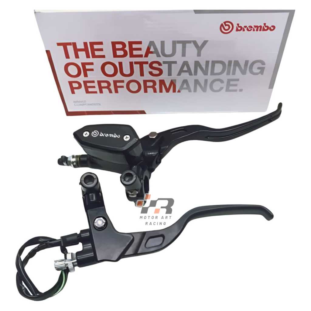 HANDLE REM BREMBO TABUNG OVAL KACA 14MM PLUS KOPLING 1 SET BREMBO ORIGINAL