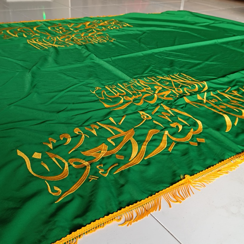 KAIN TUTUP KERANDA JENAZAH FULL BORDIR WARNA HIJAU