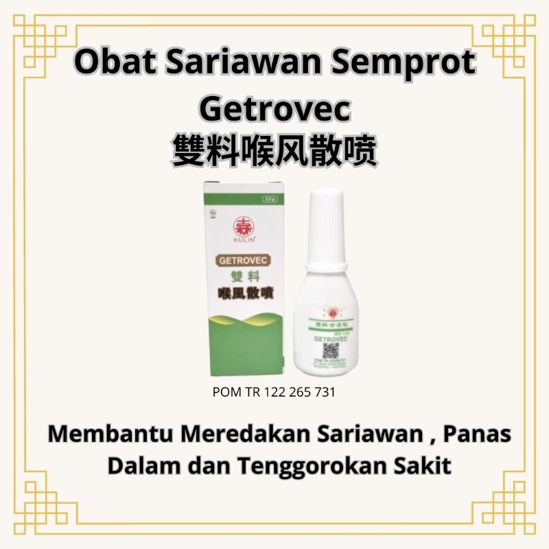 Obat Sariawan Getrovec | Semprot | Bubuk