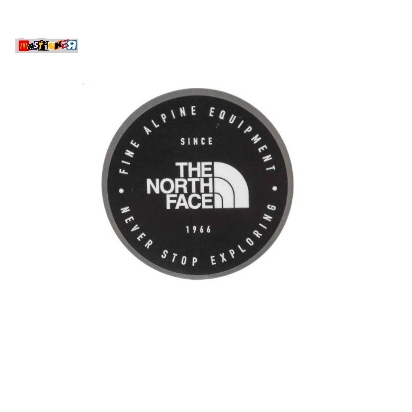 

sticker The North Face never stop exploring rounded stiker outdoor TNF gorpcore